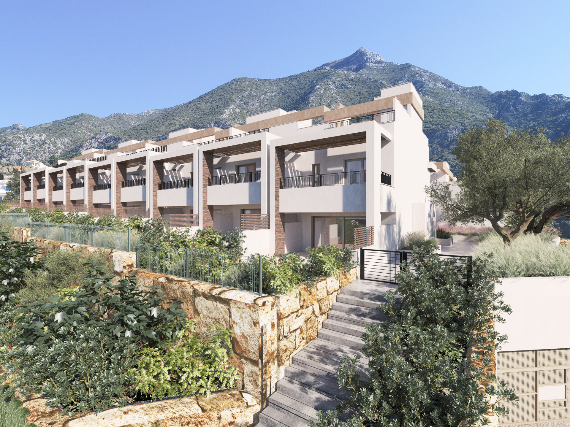 Almazara Views contemporary townhouses fully integrated in nature