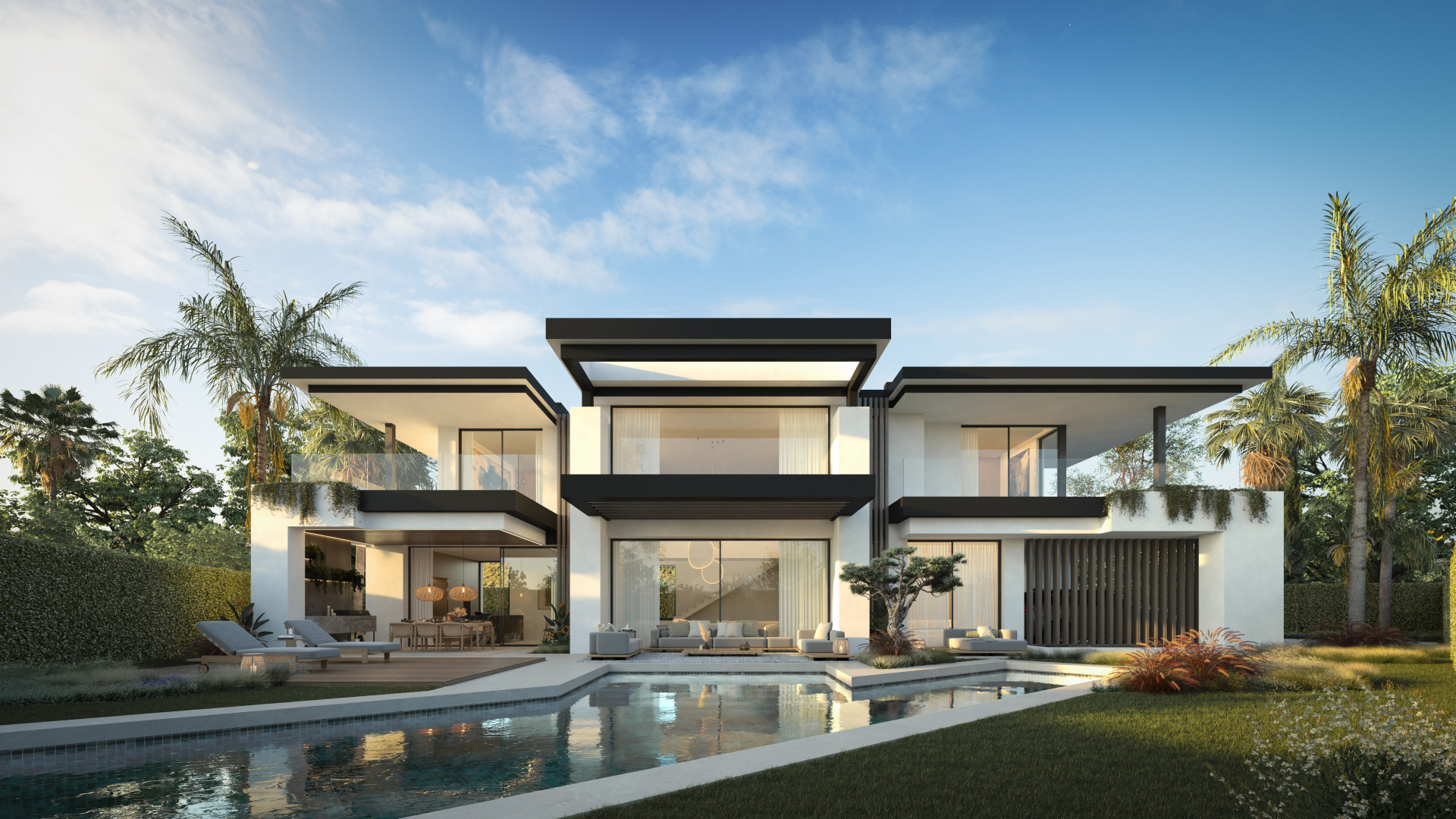 Blume an exclusive boutique collection of 3 contemporary villas just steps from the beach in one of Marbellas most prestigious residential areas