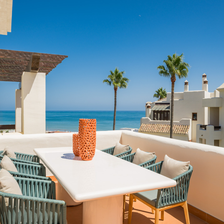Completely renovated house with unobstructed sea views.