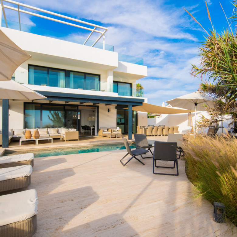 Frontline Beach Villa in Costabella, Marbella