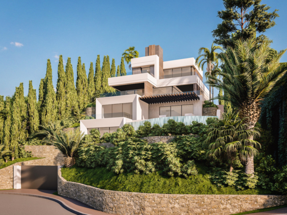 Off-plan contemporary minimalist villa, 1146 m2 built area, walking distance to Puerto Banus, unbeatable location