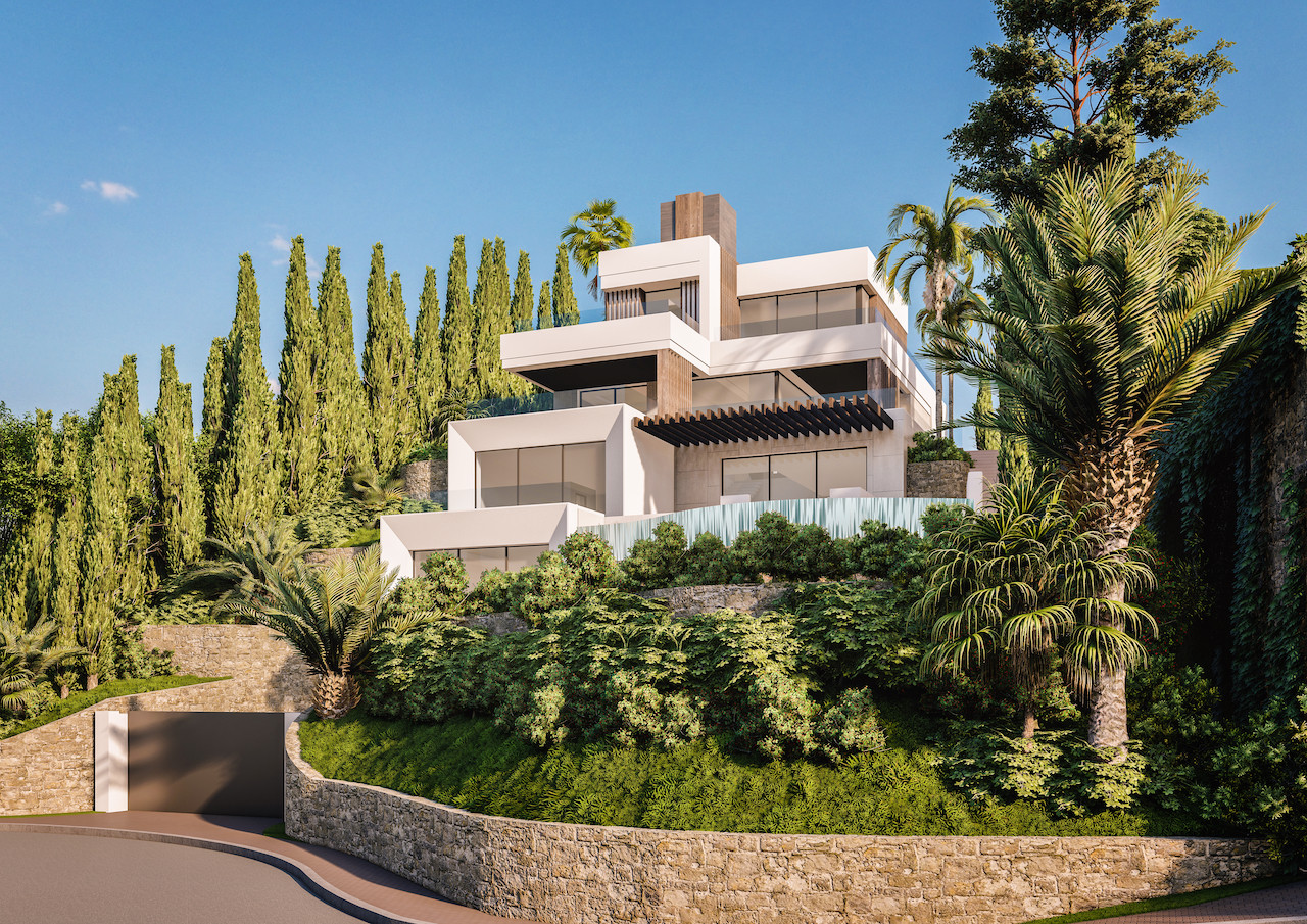 Off plan contemporary minimalist villa 1146 m2 built area walking distance to Puerto Banus unbeatable location