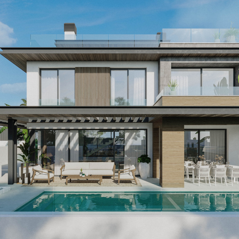 Bali Villas, exclusivity, sustainability, and luxury services in the privileged area of La Cala de Mijas.