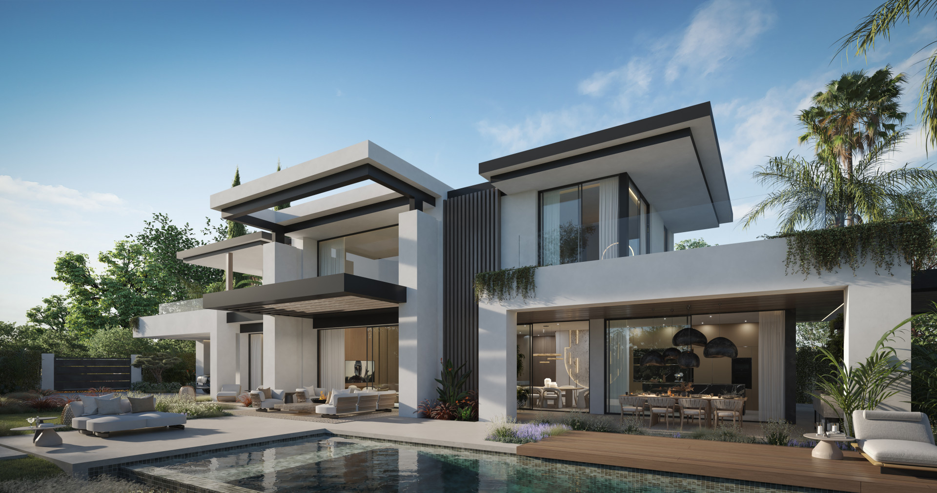 Blume, an exclusive boutique collection of 3 contemporary villas just steps from the beach, in one of Marbella’s most prestigious residential areas.