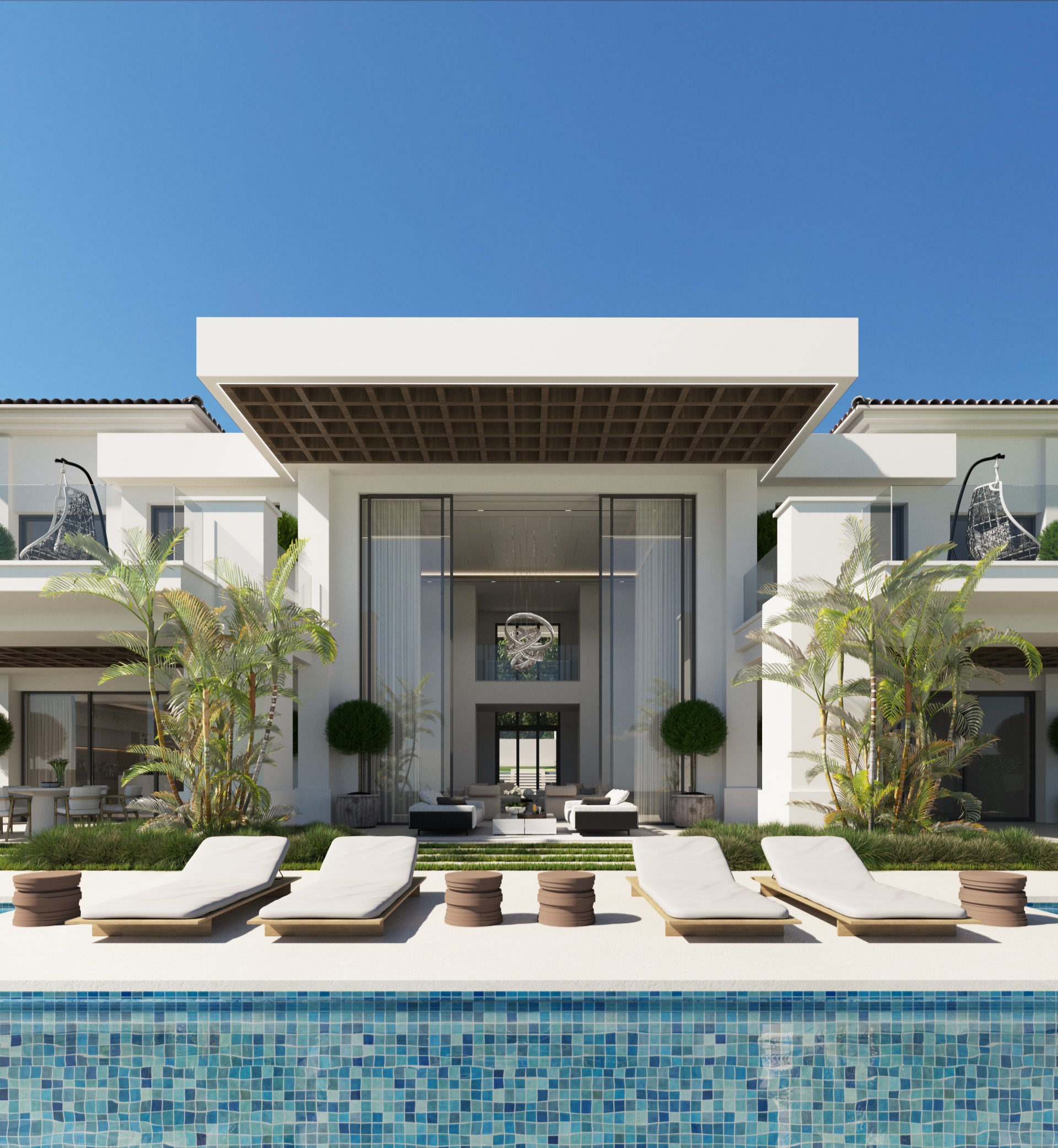 Exclusivo Proyecto de Villa de Lujo con Vistas Panorámicas al Mar en Primera Línea de Golf en Los Flamingos, Benahavís
