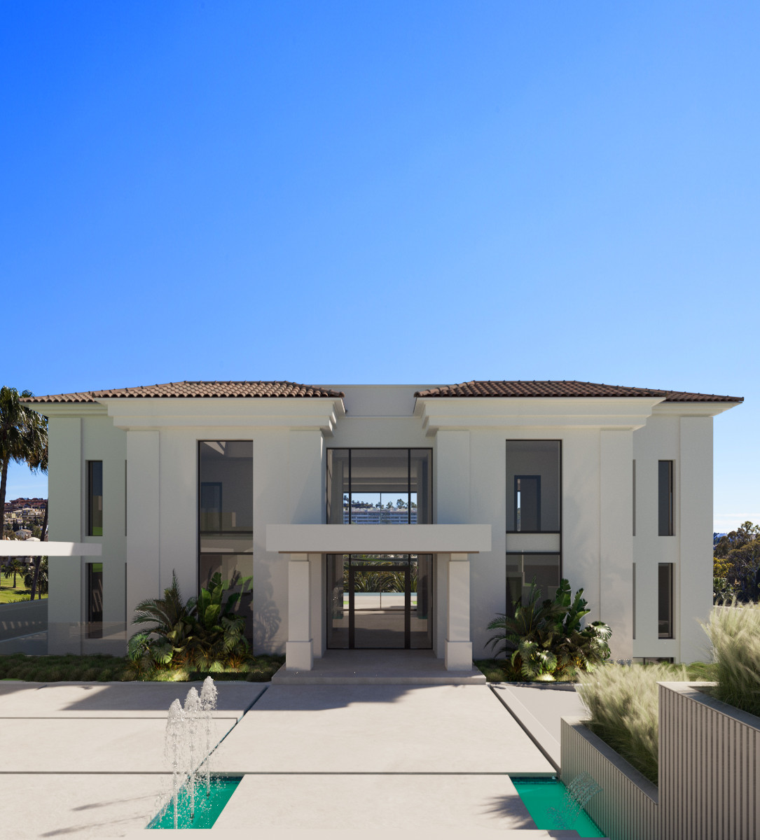 Exclusivo Proyecto de Villa de Lujo con Vistas Panorámicas al Mar en Primera Línea de Golf en Los Flamingos, Benahavís