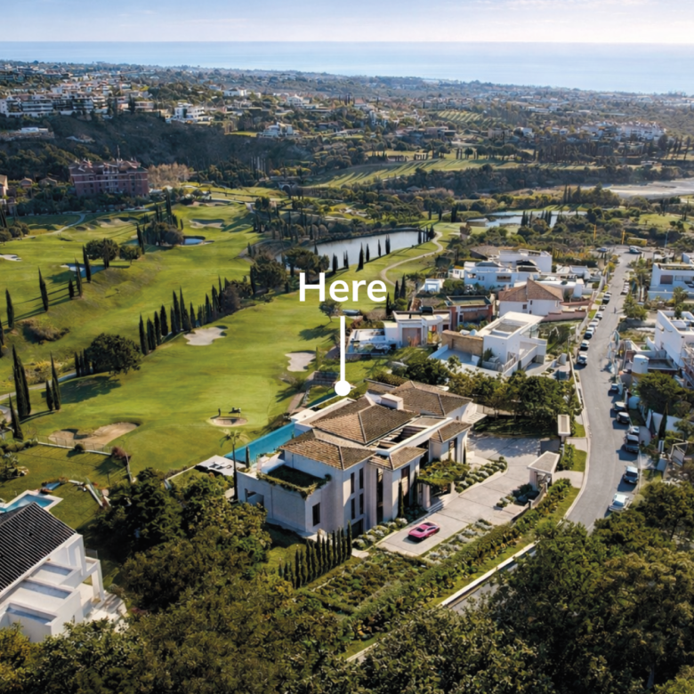 Exklusives Villenprojekt mit Panoramablick auf das Meer in erster Golflinie in Los Flamingos, Benahavís