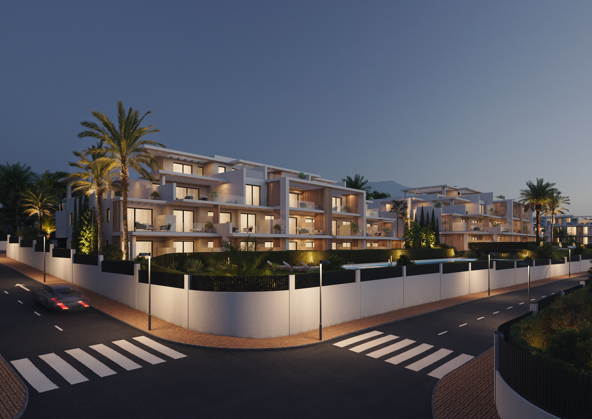 Lujosos apartamentos y áticos a poca distancia de la playa