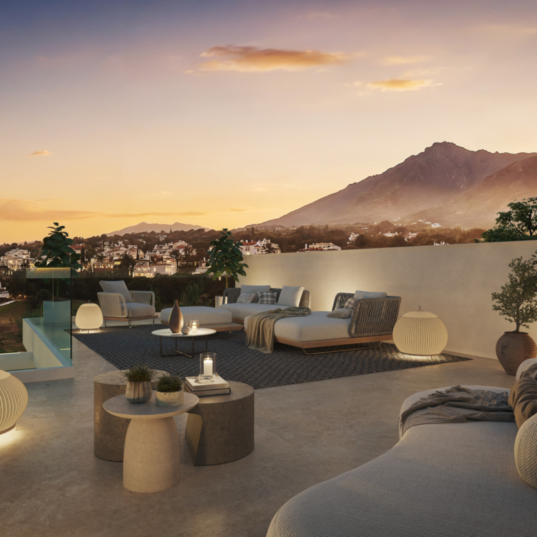 Luxusvilla in Marbella, im Stadtteil Valdeolletas, mit privatem Pool und Panoramablick auf das Meer