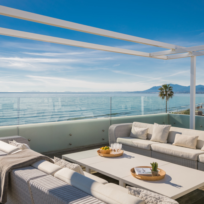 Spectacular South-East Faceing Beachfront Villa with Direct Sea Access in Costabella, Marbella