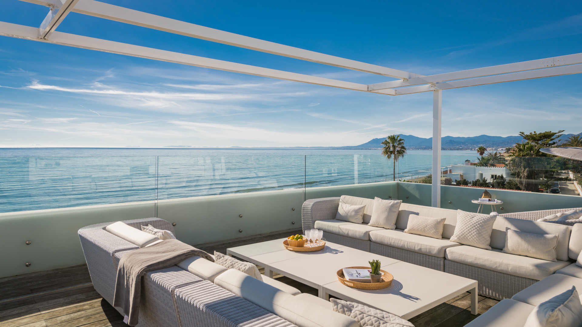 Spectacular South East Faceing Beachfront Villa with Direct Sea Access in Costabella Marbella