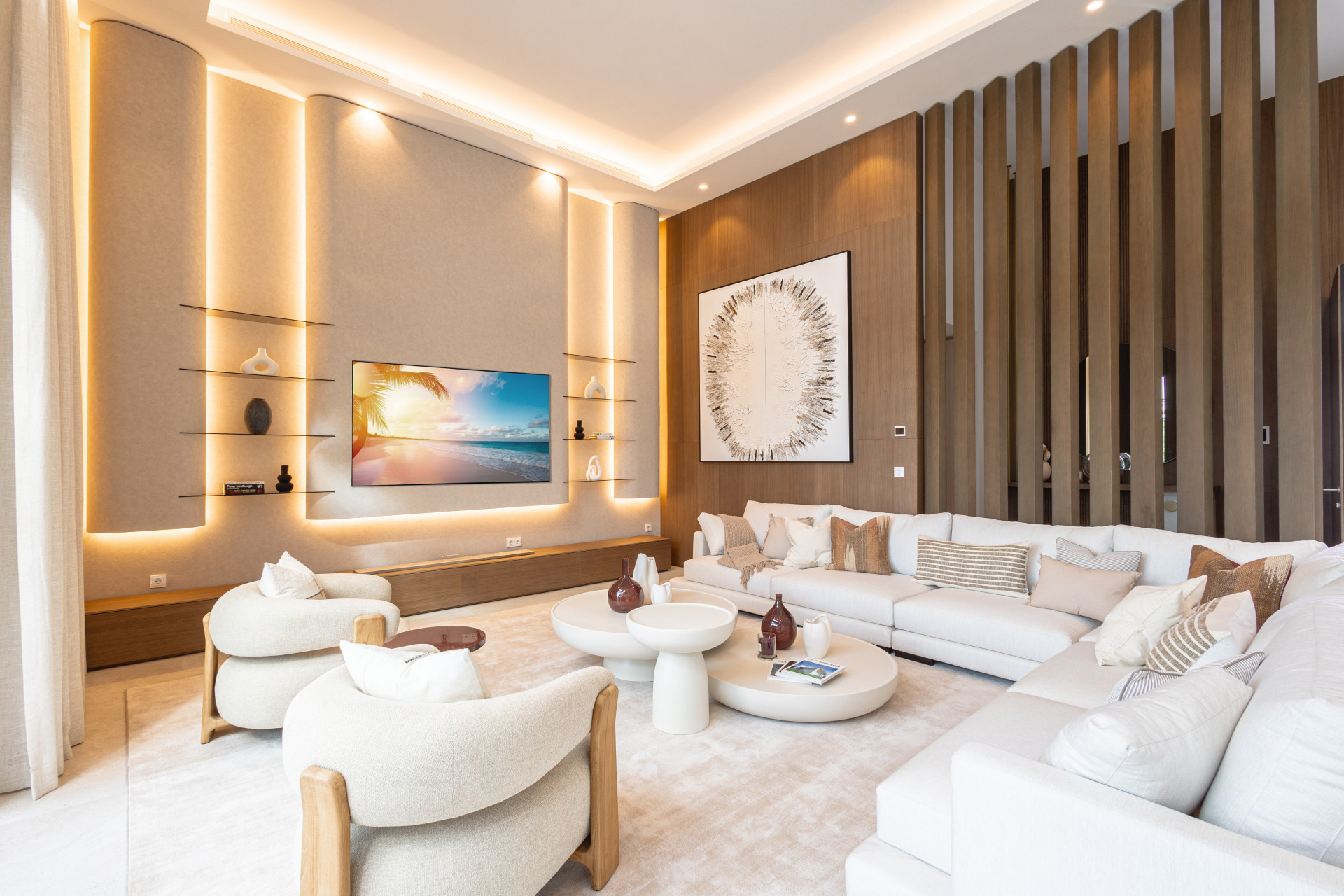 Three unique villas built on one level