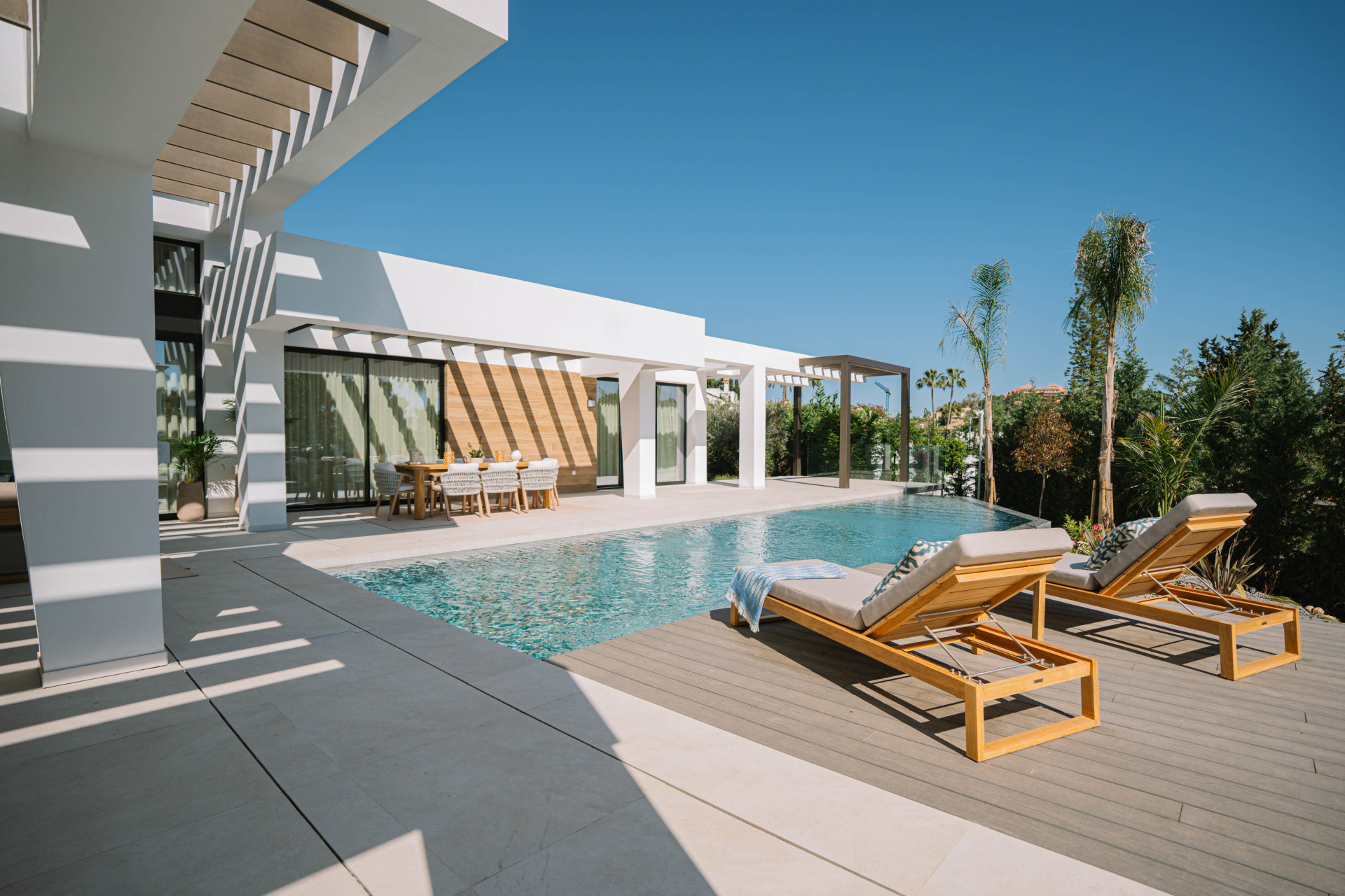 Three unique villas built on one level