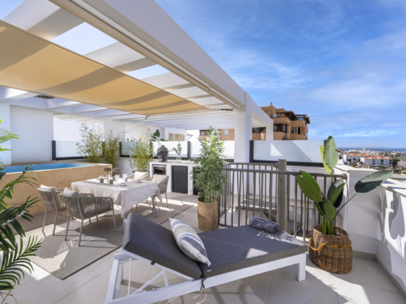Duplex Penthouse with a Private Heated Pool in Estepona