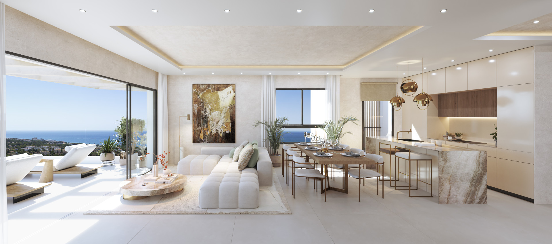 INCREDIBLE ELEVATED GROUND FLOOR APARTEMENT WITH SEA VIEWS