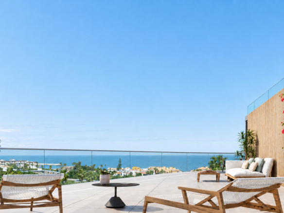 New-build apartment with private pool, sea views, and a large terrace in Los Hidalgos, Manilva