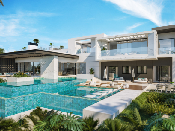 State of the art villas under construction on prime plots in El Paraíso