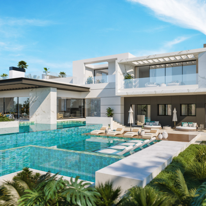 State of the art villas under construction on prime plots in El Paraíso