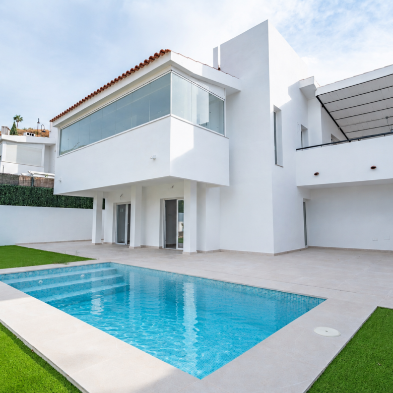 New build villa with beautiful views in Mijas Pueblo