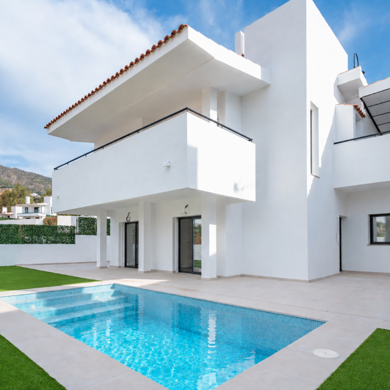New build villa with beautiful views in Mijas Pueblo