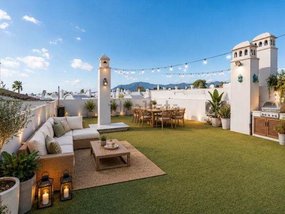 Top-Floor Apartment with expansive rooftop terrace & sea views in El Pilar, Estepona